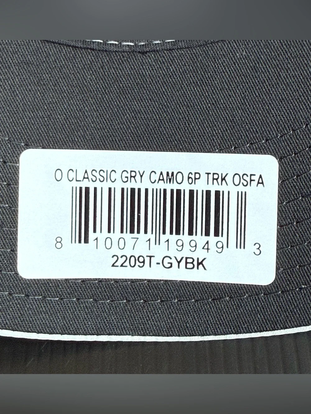 NWT Hooey O Classic Grey Camo Black Mesh Adjustable SnapBack Trucker Hat Cap